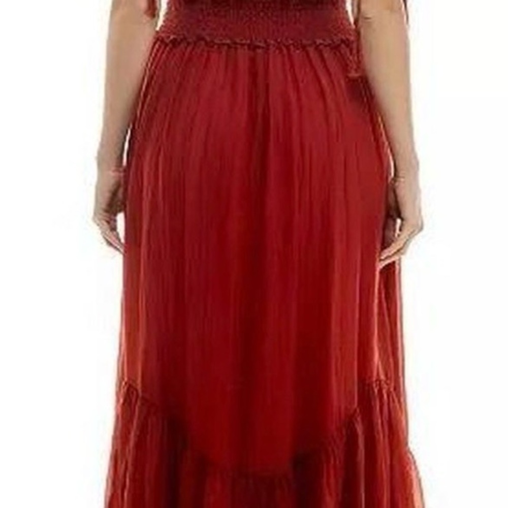 NWT Women's Taylor Smocked Empire Waist Midi Dress SIZE Small Auburn color - Picture 13 of 15